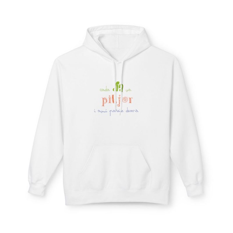 Sudadera Softstyle con capucha - Blanco - Camiseta «Cada dia va pitjor i avui pareix demà»