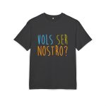 Camiseta oversize gruesa - Negro - Vols ser nostro?