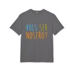 Camiseta oversize gruesa - Gris marengo jaspeado - Vols ser nostro?