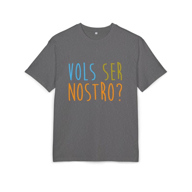 Camiseta oversize gruesa - Gris marengo jaspeado - Vols ser nostro?