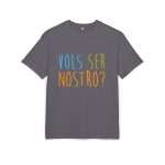 Camiseta oversize gruesa - Gris iman - Vols ser nostro?