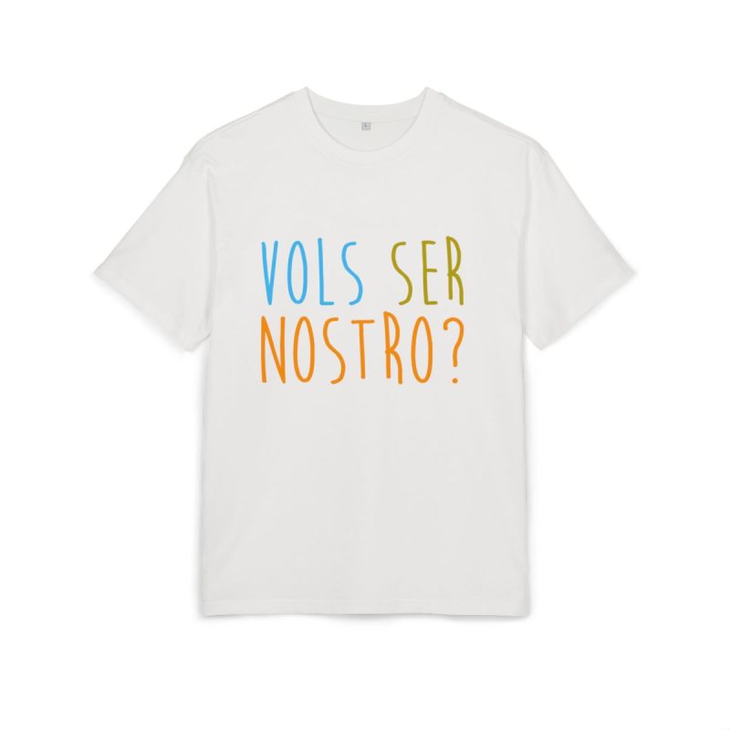 Camiseta oversize gruesa - Blanco puro - Vols ser nostro?