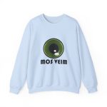 Sudadera cuello redondo - Azul claro - Camiseta «Mos veim» Sudadera cuello redondo - Azul claro - Camiseta «Mos veim»