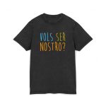 Camiseta lavado acido cuello redondo - Negro - Vols ser nostro?