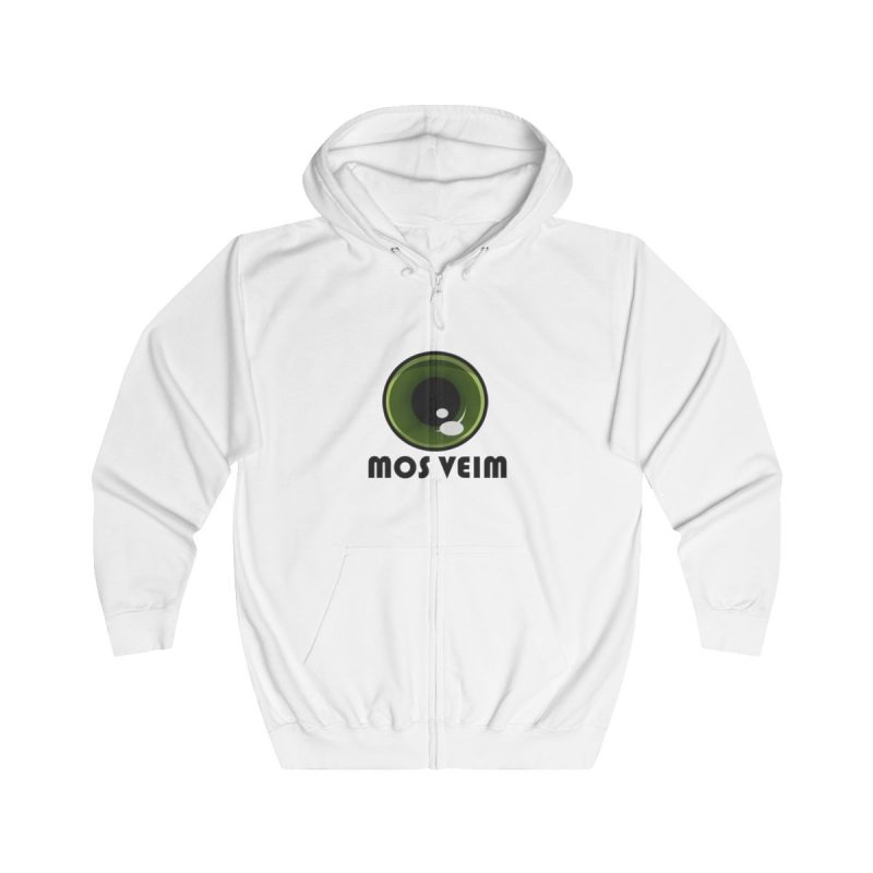 Sudadera con capucha y cremallera - Blanco artico - Camiseta «Mos veim» Sudadera con capucha y cremallera - Blanco artico - Camiseta «Mos veim»
