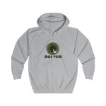 Sudadera con capucha y cremallera - Gris jaspeado claro - Camiseta «Mos veim» Sudadera con capucha y cremallera - Gris jaspeado claro - Camiseta «Mos veim»