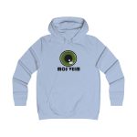 Sudadera universitaria mujer - Azul cielo - Camiseta «Mos veim»