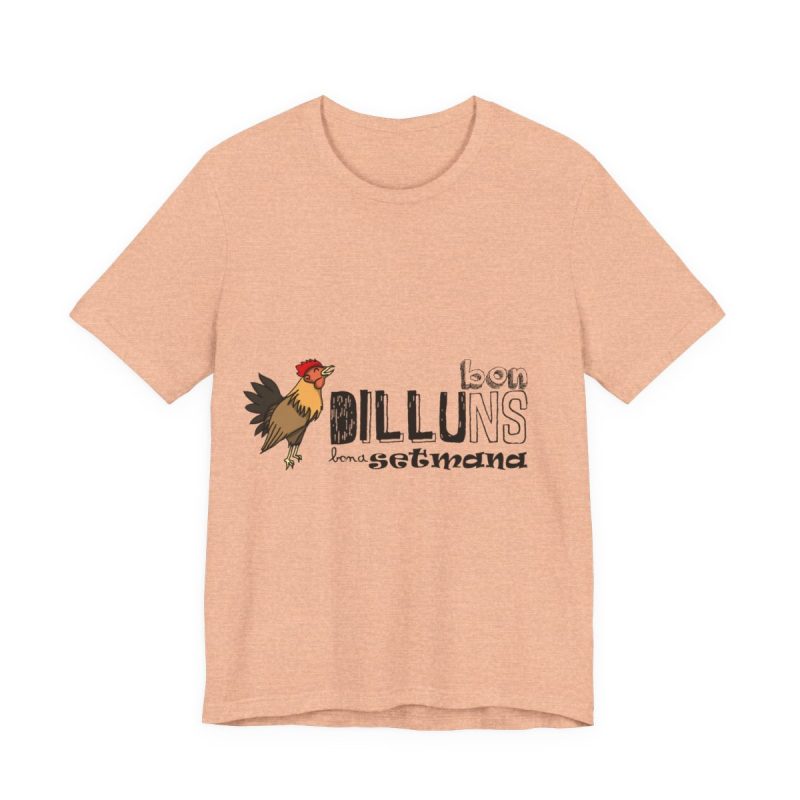 Camiseta jersey manga corta - Melocoton jaspeado - Camiseta Dilluns Gall