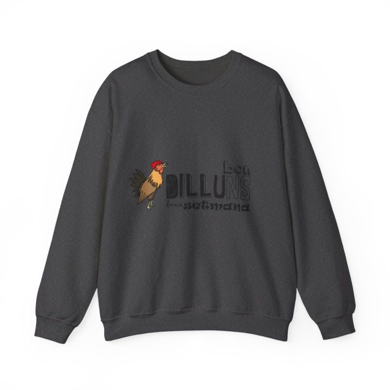 Sudadera cuello redondo - Gris oscuro jaspeado - Camiseta Dilluns Gall