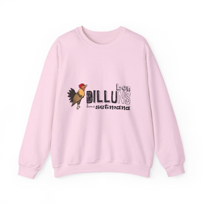Sudadera cuello redondo - Rosa claro - Camiseta Dilluns Gall
