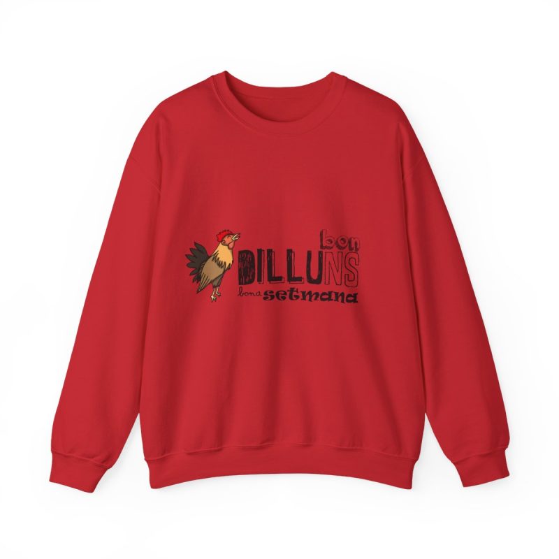Sudadera cuello redondo - Rojo - Camiseta Dilluns Gall