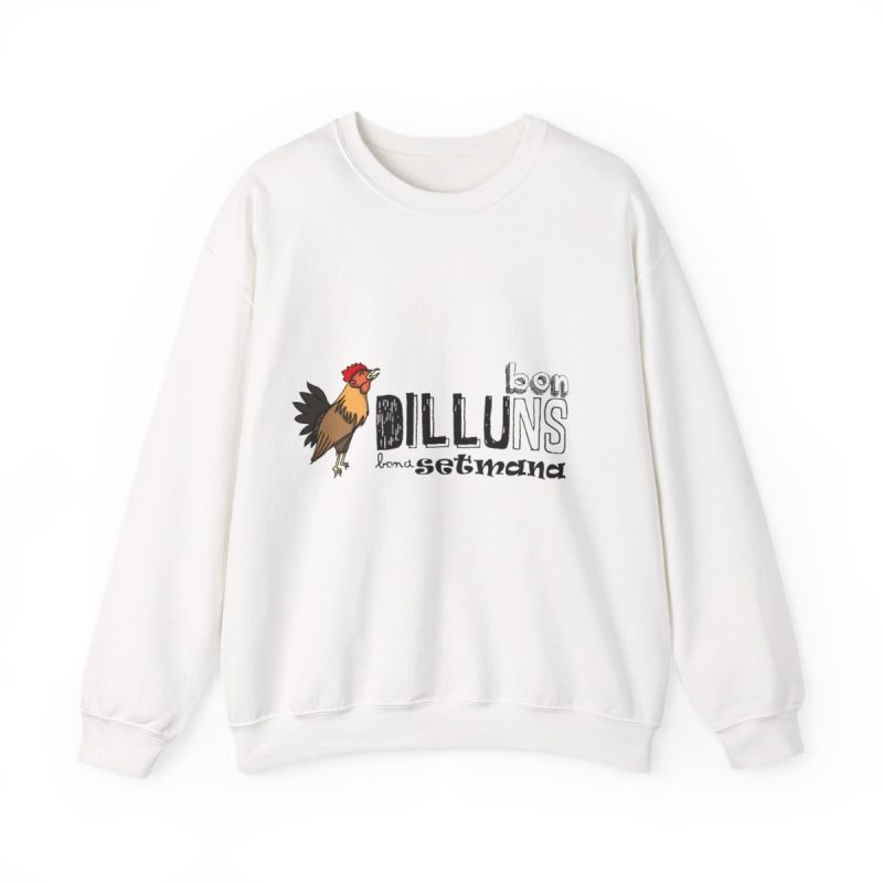 Sudadera cuello redondo - Blanco - Camiseta Dilluns Gall