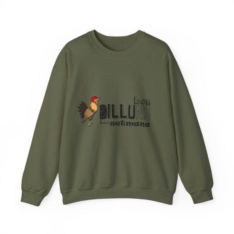 Sudadera cuello redondo - Verde militar - Camiseta Dilluns Gall