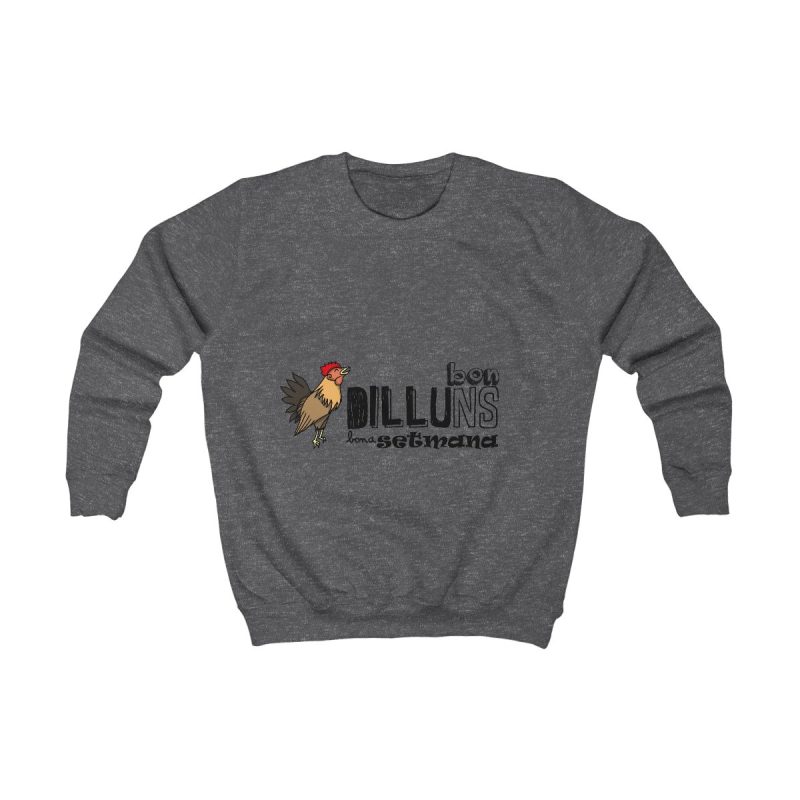 Sudadera infantil - Gris marengo - Camiseta Dilluns Gall