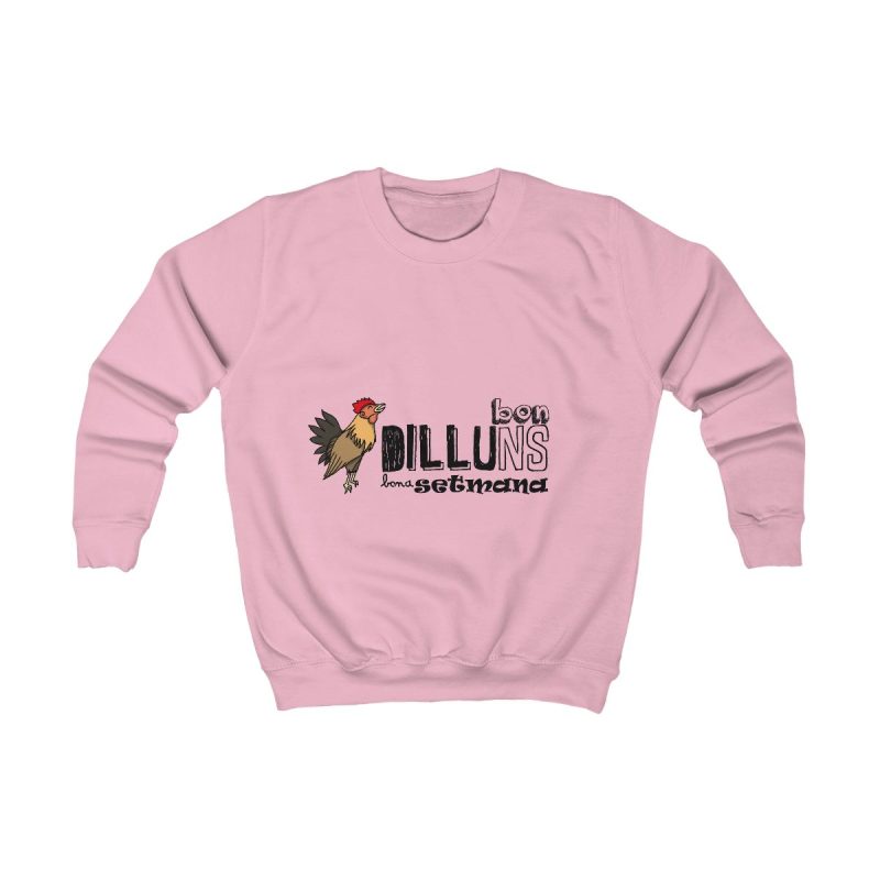 Sudadera infantil - Rosa bebe - Camiseta Dilluns Gall