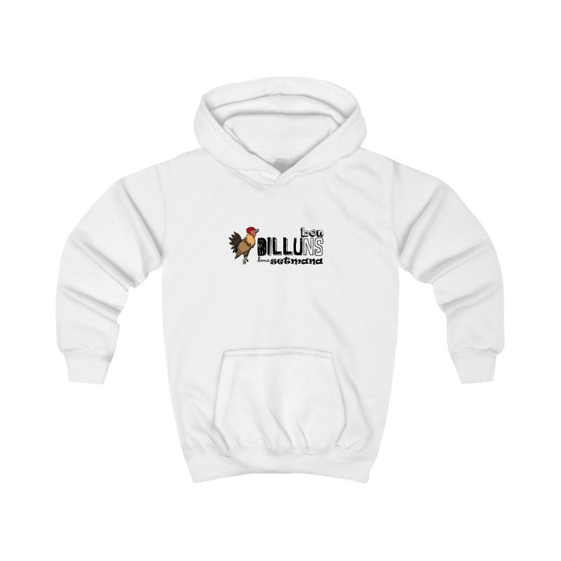 Sudadera con capucha infantil - Blanco artico - Camiseta Dilluns Gall Sudadera con capucha infantil - Blanco artico - Camiseta Dilluns Gall