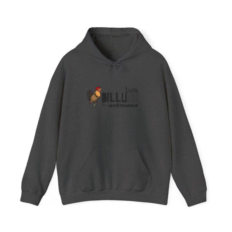Sudadera con capucha - Gris oscuro jaspeado - Camiseta Dilluns Gall