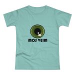 Camiseta mujer punto liso - Verde menta - Camiseta «Mos veim» Camiseta mujer punto liso - Verde menta - Camiseta «Mos veim»
