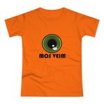 Camiseta mujer punto liso - Naranja - Camiseta «Mos veim» Camiseta mujer punto liso - Naranja - Camiseta «Mos veim»