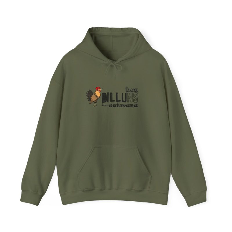Sudadera con capucha - Verde militar - Camiseta Dilluns Gall