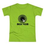 Camiseta mujer punto liso - Verde orquidea - Camiseta «Mos veim» Camiseta mujer punto liso - Verde orquidea - Camiseta «Mos veim»