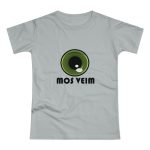 Camiseta mujer punto liso - Gris Pacifico - Camiseta «Mos veim» Camiseta mujer punto liso - Gris Pacifico - Camiseta «Mos veim»