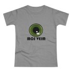 Camiseta mujer punto liso - Gris deportivo jaspeado - Camiseta «Mos veim» Camiseta mujer punto liso - Gris deportivo jaspeado - Camiseta «Mos veim»