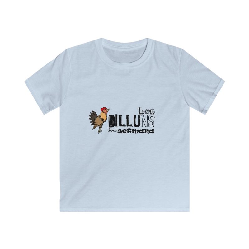 Camiseta infantil Softstyle - Azul claro - Camiseta Dilluns Gall
