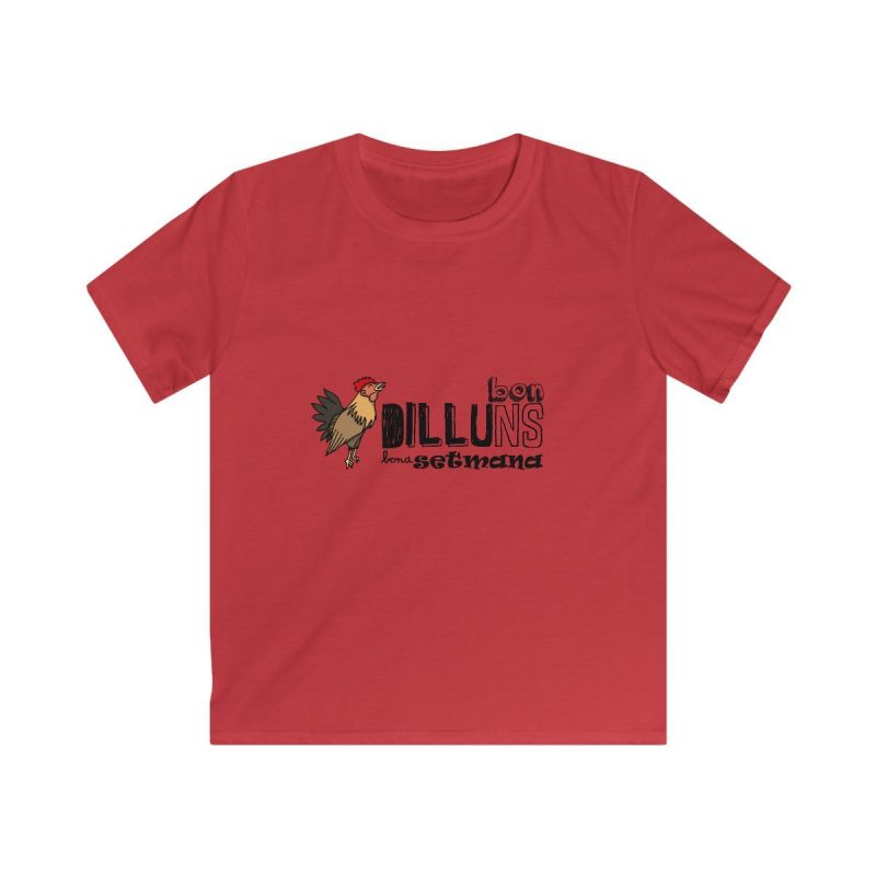 Camiseta infantil Softstyle - Rojo - Camiseta Dilluns Gall