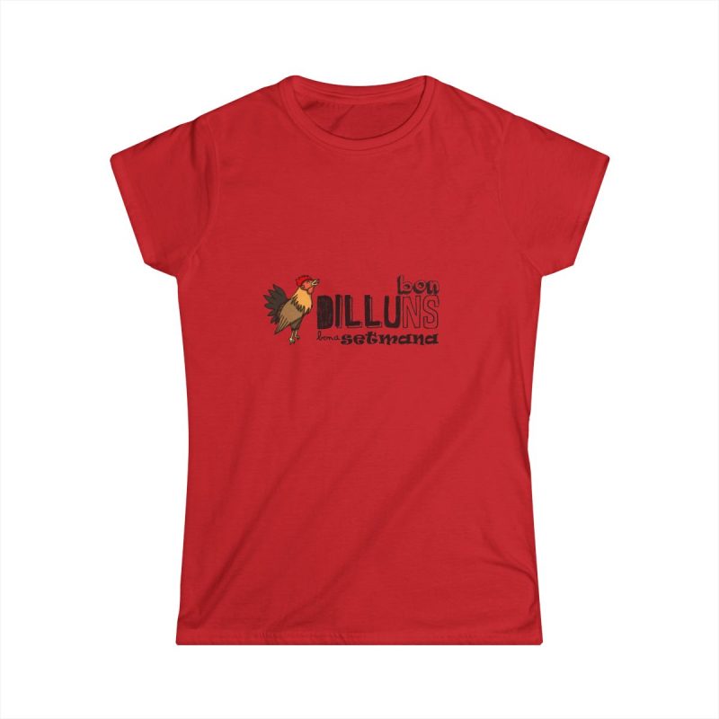 Camiseta mujer Softstyle - Rojo - Camiseta Dilluns Gall Camiseta mujer Softstyle - Rojo - Camiseta Dilluns Gall