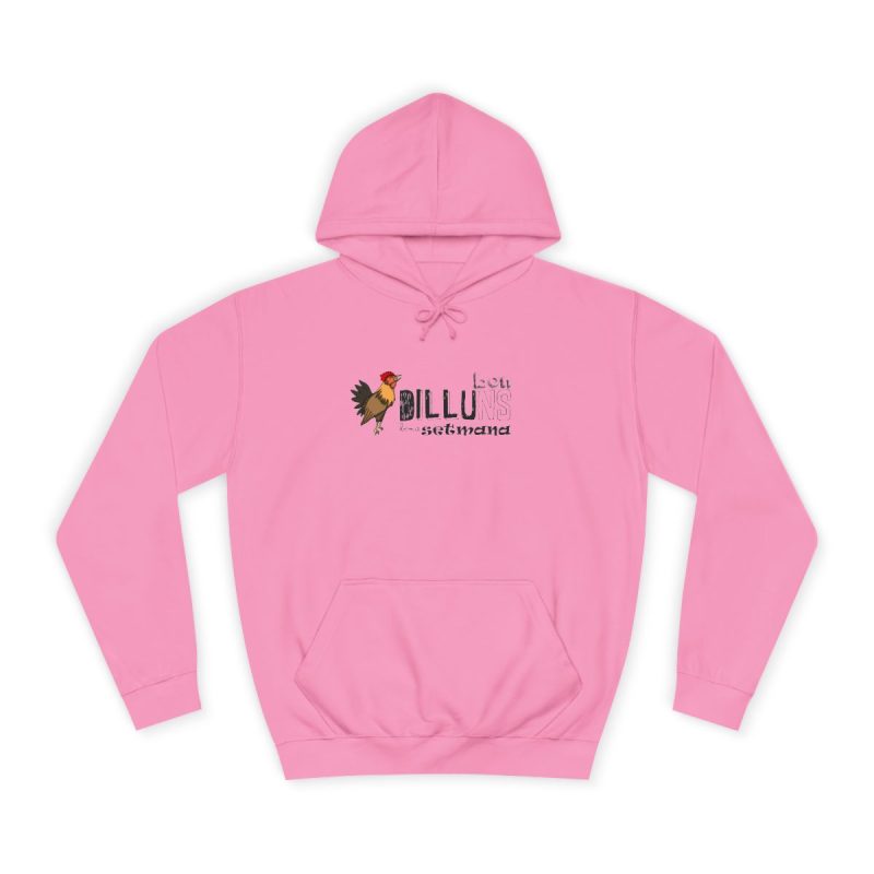 Sudadera universitaria - Rosa algodon de azucar - Camiseta Dilluns Gall