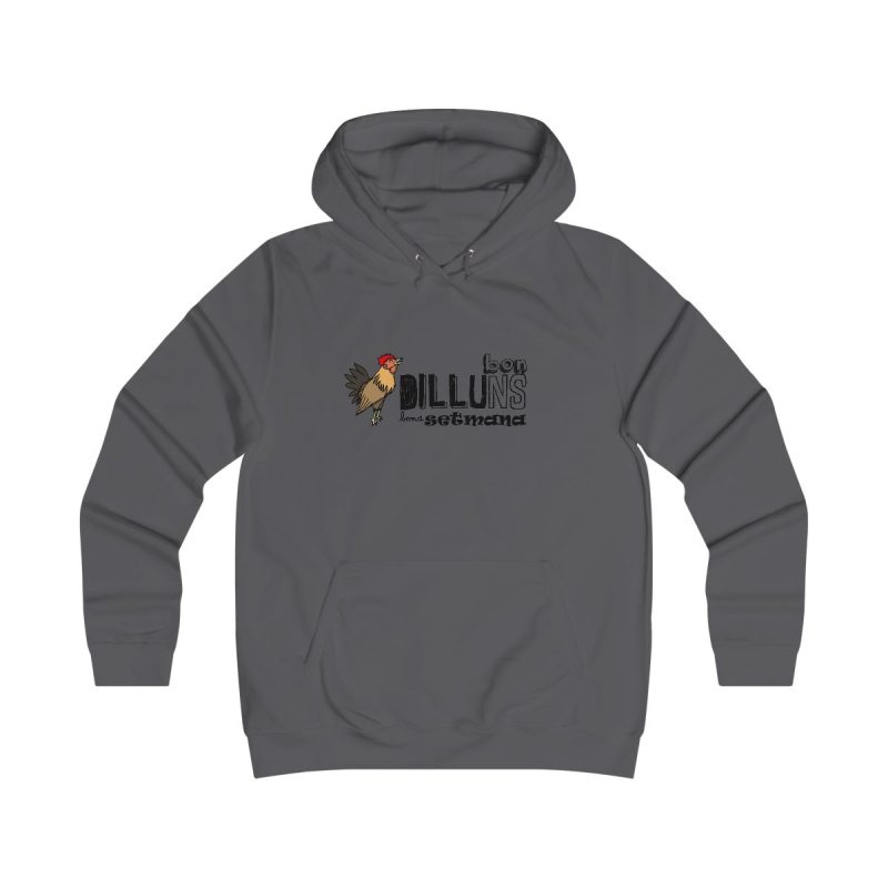 Sudadera universitaria mujer - Gris marengo - Camiseta Dilluns Gall
