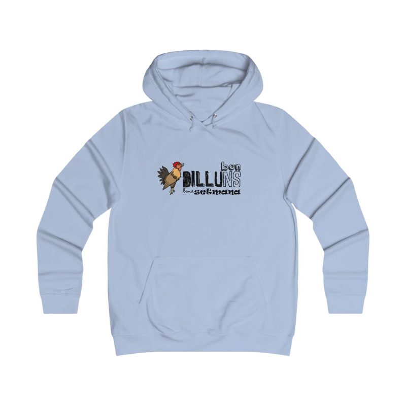 Sudadera universitaria mujer - Azul cielo - Camiseta Dilluns Gall