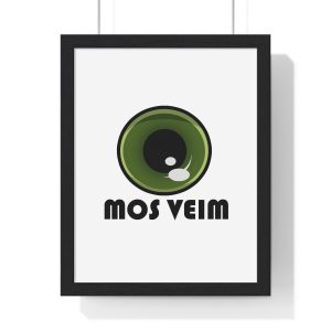 Poster enmarcado vertical - Negro - Camiseta «Mos veim»