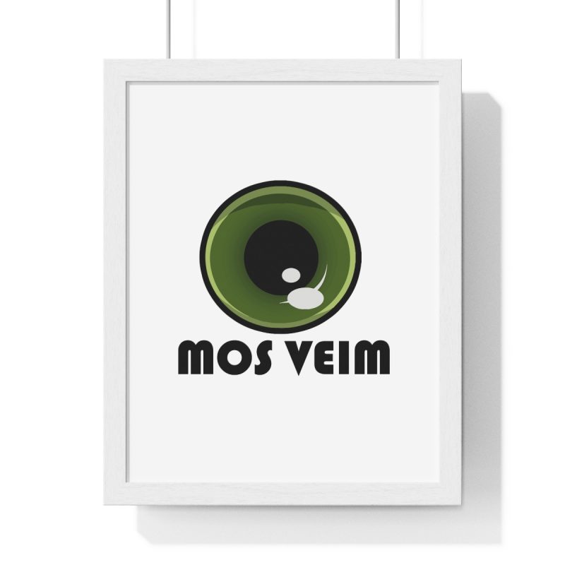 Poster enmarcado vertical - Blanco - Camiseta «Mos veim»