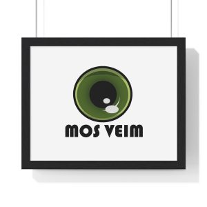 Poster enmarcado horizontal - Negro - Camiseta «Mos veim»