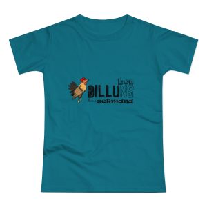 Camiseta mujer punto liso - Azul diva - Camiseta Dilluns Gall