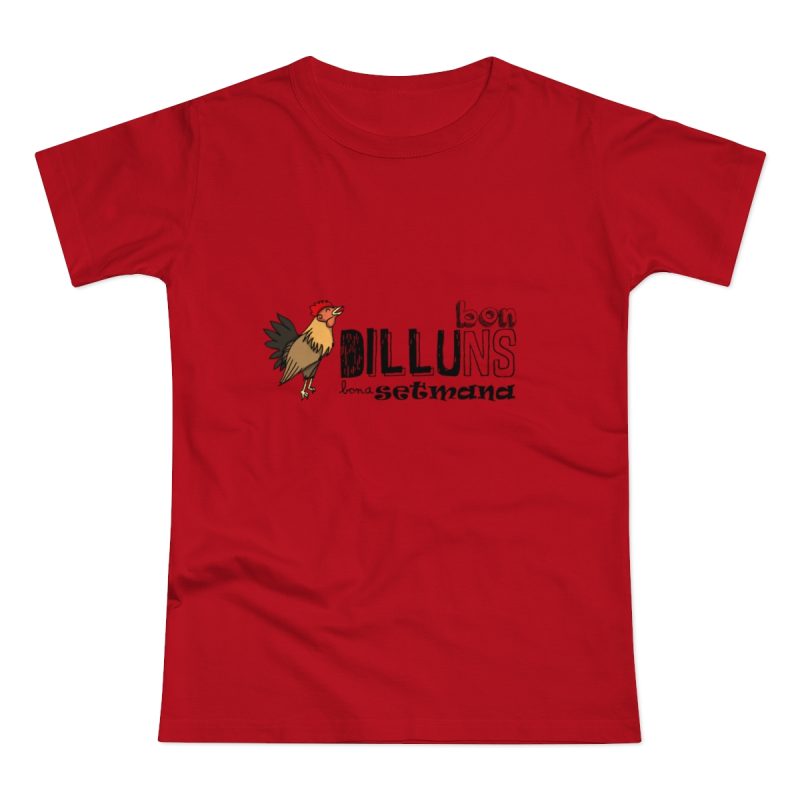 Camiseta mujer punto liso - Rojo - Camiseta Dilluns Gall