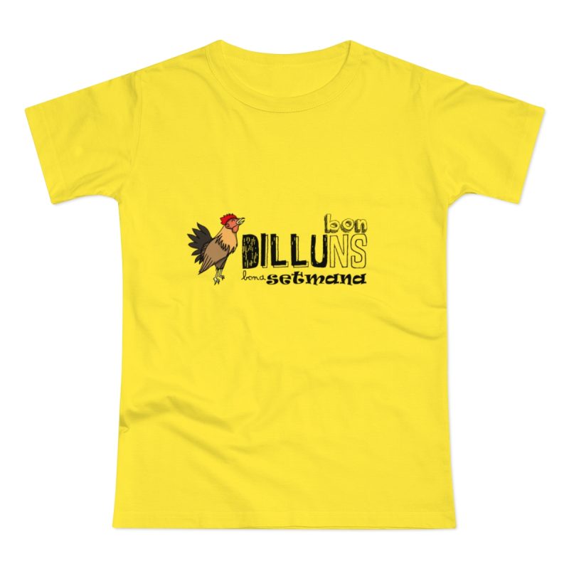 Camiseta mujer punto liso - Amarillo solar - Camiseta Dilluns Gall