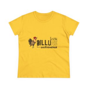 Camiseta mujer algodon medio - Amarillo margarita - Camiseta Dilluns Gall
