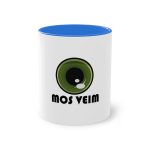 Taza bicolor - Azul Cambridge - Camiseta «Mos veim» Taza bicolor - Azul Cambridge - Camiseta «Mos veim»