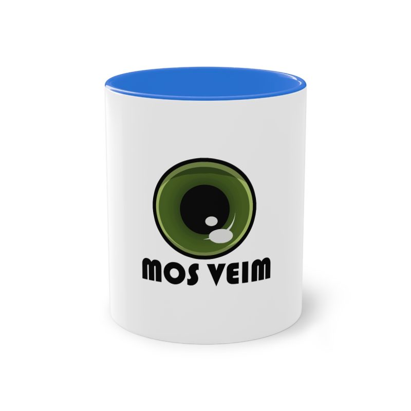 Taza bicolor - Azul Cambridge - Camiseta «Mos veim»