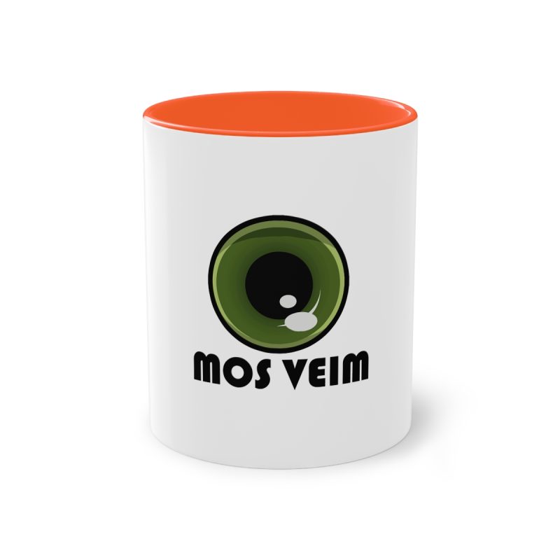 Taza bicolor - Naranja - Camiseta «Mos veim»