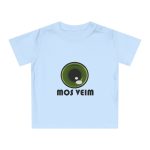 Camiseta de bebe - Azul empolvado - Camiseta «Mos veim»