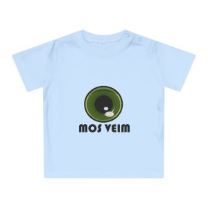 Camiseta de bebe - Azul empolvado - Camiseta «Mos veim»