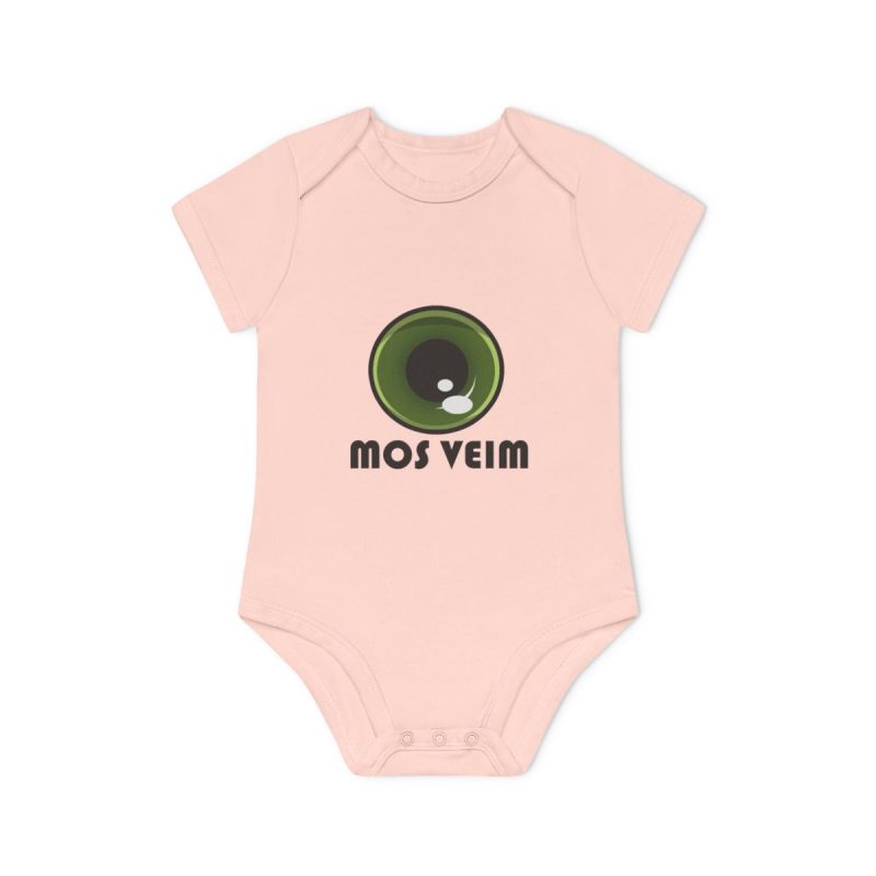 Body bebe manga corta organico - Rosa empolvado - Camiseta «Mos veim»
