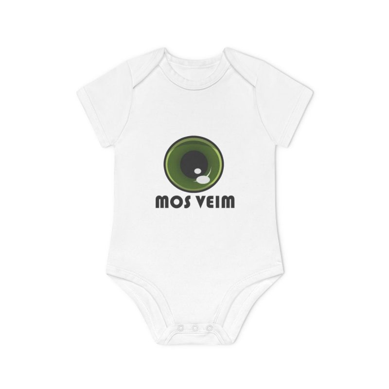 Body bebe manga corta organico - Blanco - Camiseta «Mos veim»