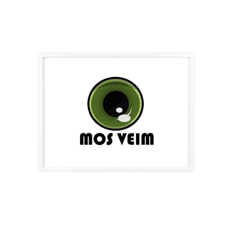 Poster con marco de madera - Marco blanco - Camiseta «Mos veim»