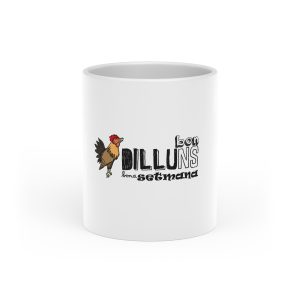 Taza con asa de corazon - Blanco - Camiseta Dilluns Gall