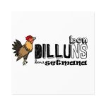 Pegatinas laminadas cuadradas - Camiseta Dilluns Gall